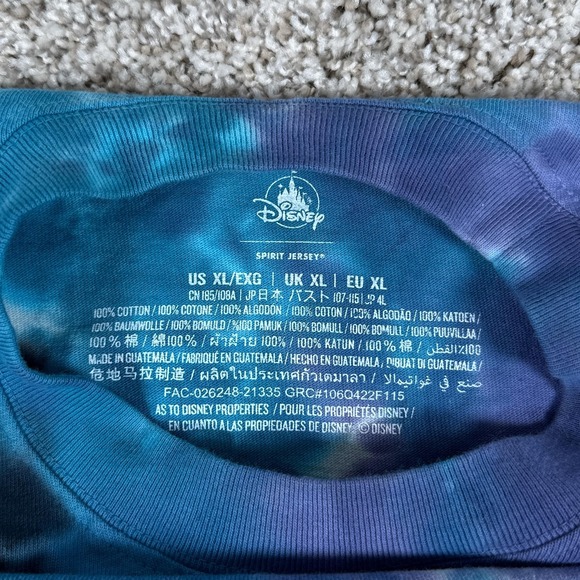 Disney Haunted Mansion Spirit Jersey Shirt Womens XL Tie Dye Glow Dark Top - Picture 2 of 12